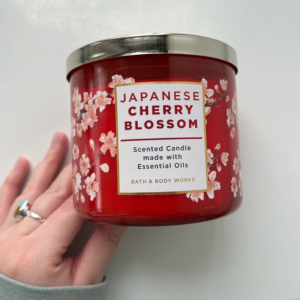 Bath & Body Works 3 wick candle- Japanese Cherry Blossom